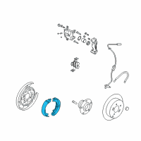 OEM Hyundai Shoe & Lining Kit-Rear Brake Diagram - 58305-3QA00