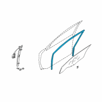 OEM Kia Rio Channel-Glass Run, RH Diagram - 0K30A58605A