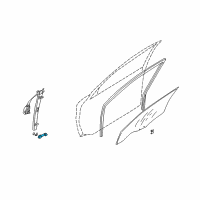 OEM 2003 Kia Rio Regulator Handle Diagram - 0S08458580ABT