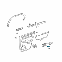 OEM 2002 Cadillac Seville Lamp Asm, Rear Side Door Courtesy Diagram - 12374987