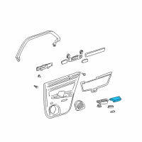 OEM 2002 Cadillac Seville Armrest, Rear Side Door *Gray Diagram - 88899065