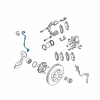 OEM 2009 Pontiac G3 ABS Wheel Speed Sensor Diagram - 95959997