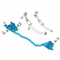 OEM 2016 Jeep Grand Cherokee MUFFLER-Exhaust Diagram - 68276642AB