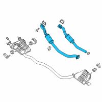 OEM Dodge Durango Converter-Exhaust Diagram - 68303469AC