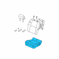 OEM 2011 Nissan Pathfinder Cushion Assembly - Front Seat Diagram - 87300-9CA7A