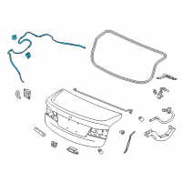 OEM 2019 Acura TLX Cable, Trunk Open Diagram - 74880-TZ3-A01