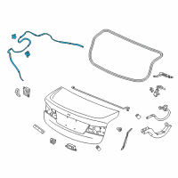 OEM 2017 Acura TLX Cable, Trunk Open Diagram - 74880-TZ3-A01