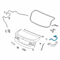 OEM Acura Hinge Complete L, Trun Diagram - 68660-TZ3-A00ZZ