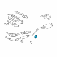 OEM 2008 Toyota Corolla Muffler & Pipe Hanger Diagram - 17565-0D050