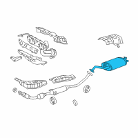 OEM 2006 Toyota Corolla Muffler & Pipe Diagram - 17430-0D340