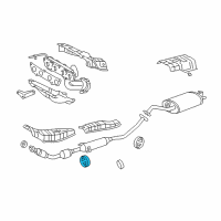 OEM 2008 Toyota Matrix Converter & Pipe Support Diagram - 17565-0D040