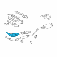 OEM 2007 Toyota Matrix Heat Shield Diagram - 58151-12210