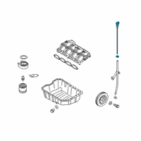 OEM Hyundai Santa Fe Oil Level Gauge Rod Assembly Diagram - 26611-2GGB0