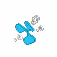 OEM BMW 535i Ribbed V-Belt Diagram - 11-28-7-628-653