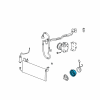 OEM 2003 Hyundai XG350 PULLEY Assembly-Air Conditioning Compressor Diagram - 97643-39130