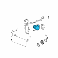 OEM 2002 Hyundai XG350 Compressor Assembly Diagram - 97701-39882