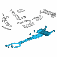 OEM Cadillac Muffler & Pipe Diagram - 84399115