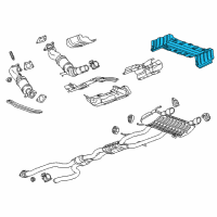 OEM 2016 Cadillac CTS Heat Shield Diagram - 23266995