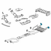 OEM Cadillac CTS Muffler & Pipe Hanger Diagram - 23200936