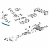 OEM Chevrolet Converter & Pipe Brace Diagram - 84390419