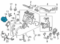OEM Acura MDX Motor W/Fan, Rear Diagram - 79315-TYA-A41
