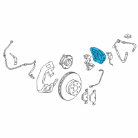 OEM BMW 650i Gran Coupe Brake Caliper Front Right Diagram - 34-11-6-786-818