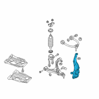 OEM Jeep Commander Front Steering Knuckle Diagram - 52090180AD