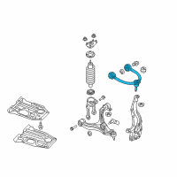 OEM 2009 Jeep Grand Cherokee Front Upper Control Arm Diagram - 52090206AI