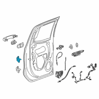 OEM 2019 GMC Sierra 1500 Upper Hinge Diagram - 23396438