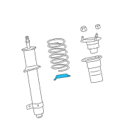 OEM Lexus LS460 Insulator, Front Coil Spring Diagram - 48158-50010