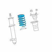 OEM 2013 Lexus LS600h Spring, Coil, Front Diagram - 48131-50261