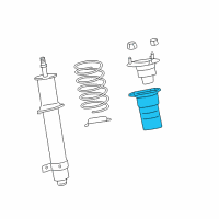 OEM Lexus LS600h Insulator, Front Coil Spring Diagram - 48157-50050