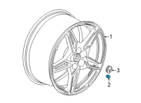 OEM 2022 Chevrolet Corvette Center Cap Diagram - 84691531