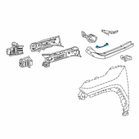 OEM Lexus NX350 Bracket, Engine RR M Diagram - 57257-42030