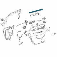 OEM 2017 Cadillac XT5 Belt Weatherstrip Diagram - 23198091