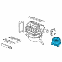 OEM 2010 Honda Insight Motor Assembly, Fan Diagram - 79310-TJ5-F02