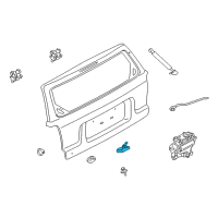 OEM 2005 Mercury Mariner Trunk Lid Latch Diagram - 6L8Z6843150A