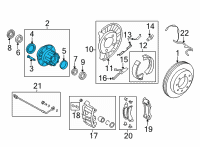 OEM 2000 Ford E-350 Super Duty Hub Diagram - 8C2Z-1109-C