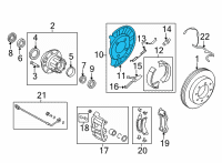 OEM Ford E-250 Splash Shield Diagram - 8C2Z-2390-A