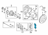 OEM 2011 Ford E-250 Caliper Mount Diagram - 8C2Z-2B511-A