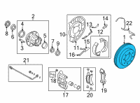 OEM 2010 Ford E-150 Rotor Diagram - 8C2Z-2C026-A