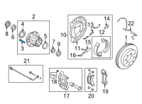 OEM 2008 Ford E-250 Hub Wheel Stud Diagram - -392013-S4361