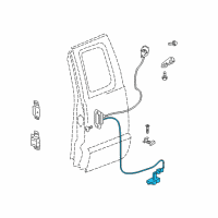 OEM 2008 Dodge Dakota Latch Cargo Door Diagram - 55359381AD