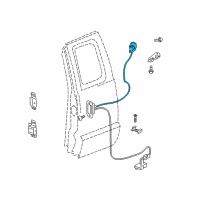 OEM 2007 Dodge Dakota Cargo Door Latch Right Diagram - 55359380AD