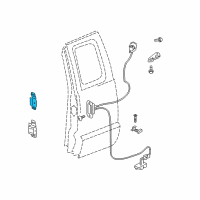 OEM 2011 Ram Dakota Door Hinge Rear, Rear Left Upper Diagram - 55359761AC