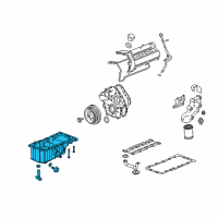 OEM Cadillac STS Oil Pan Diagram - 12612260