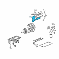 OEM 2005 Cadillac XLR Valve Cover Gasket Diagram - 12576395