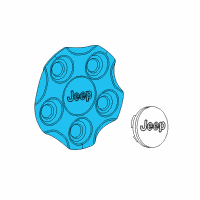 OEM Jeep Compass Wheel Center Cap Diagram - 5VL55RXFAA