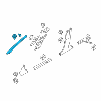 OEM 2016 Hyundai Accent Trim Assembly-Front Pillar LH Diagram - 85810-1R000-8M