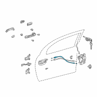 OEM Pontiac Vibe Cable, Front Side Door Locking Diagram - 88969874